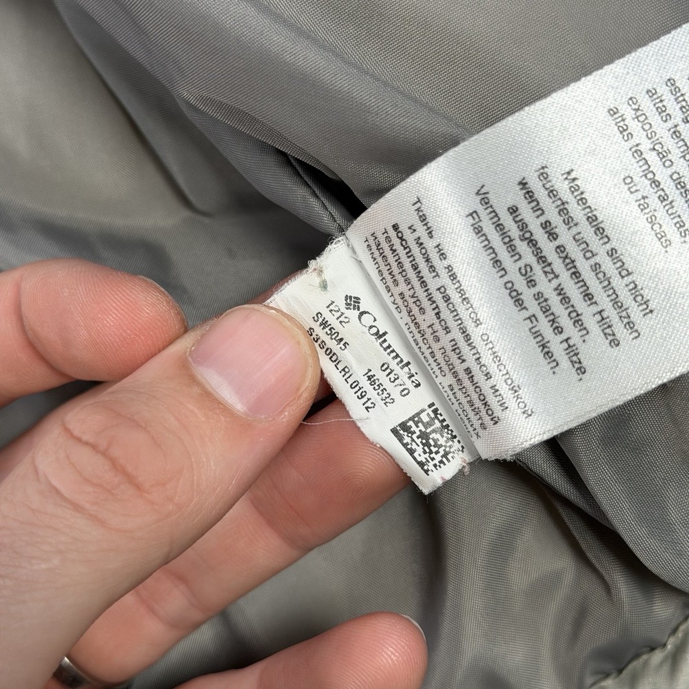 Columbia Jacket Mens 3XL Grey Puffer Full Zip Insulated Hooded Zip Omni Shield - Picture 9 of 10